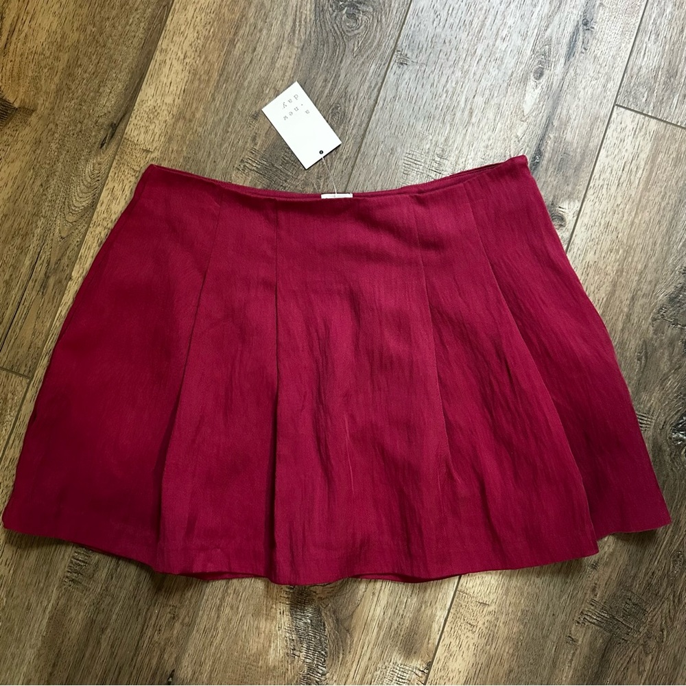NEW! A New Day Women's Skort, Burgundy, Holiday, Fall, Layering, Size 8